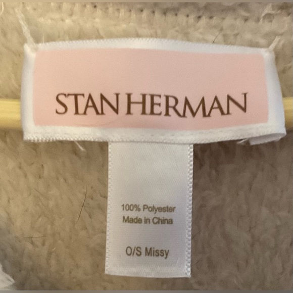 Stan Herman:one size womens shawl/cape/wrap/poncho cream/ tan/beige camel color. - Picture 4 of 13